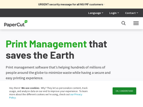 'papercut.com' screenshot