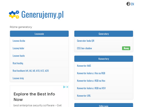 'generujemy.pl' screenshot