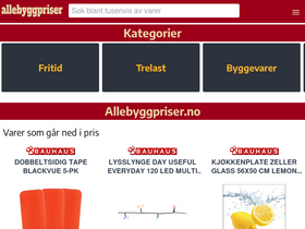 'allebyggpriser.no' screenshot