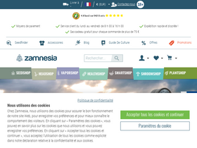 'zamnesia.fr' screenshot