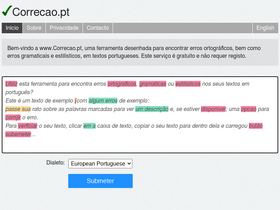 'correcao.pt' screenshot
