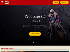 'hollywoodraces.com' screenshot