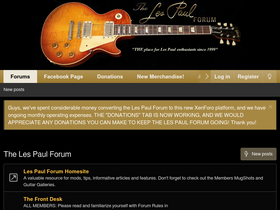 'lespaulforum.com' screenshot