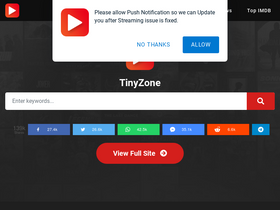 'tinyzonetv.to' screenshot