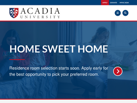 'acadiau.ca' screenshot