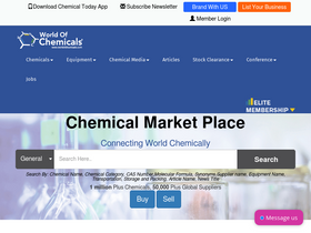 'worldofchemicals.com' screenshot