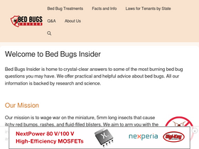 'bedbugsinsider.com' screenshot