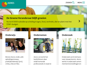 'aeres.nl' screenshot