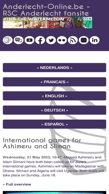 Anderlecht Online - Games