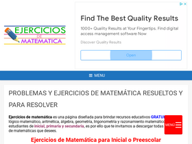 'ejerciciosdematematica.com' screenshot