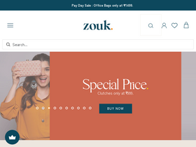 'zouk.co.in' screenshot