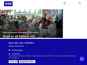 'sjodir.hi.is' screenshot