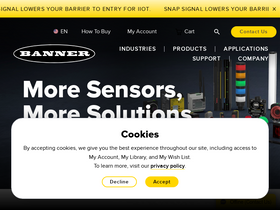 'bannerengineering.com' screenshot