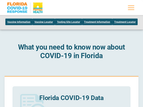 'floridahealthcovid19.gov' screenshot
