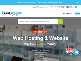 'misshosting.com' screenshot