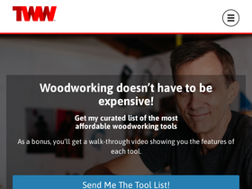 'theweekendwoodworker.com' screenshot