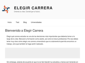 'elegircarrera.net' screenshot