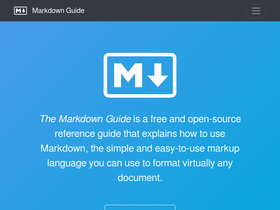 'markdownguide.org' screenshot