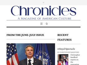 'chroniclesmagazine.org' screenshot