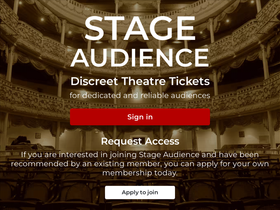 'stageaudience.co.uk' screenshot