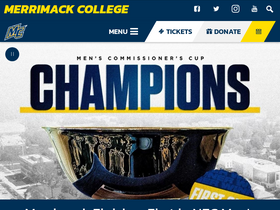 'merrimackathletics.com' screenshot