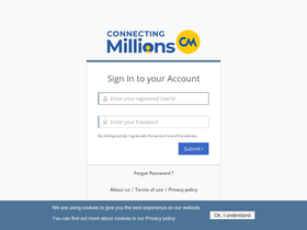 'connectingmillions.com' screenshot