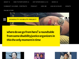 'disabilityvisibilityproject.com' screenshot