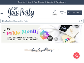 'foryourparty.com' screenshot