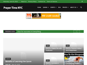 'prayertimenyc.com' screenshot