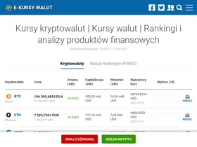 'e-kursy-walut.pl' screenshot