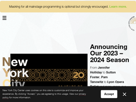 'nycitycenter.org' screenshot