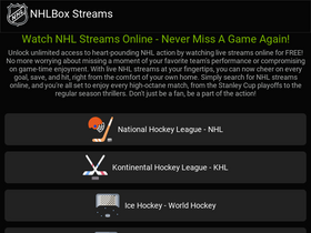 'nhlstreams.me' screenshot