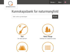 'artsdatabanken.no' screenshot