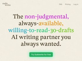 'sudowrite.com' screenshot