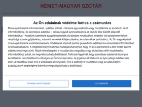'nemet-magyar-szotar.hu' screenshot