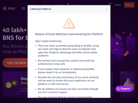 'bitbns.com' screenshot