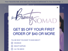 thebeautynomad.com homepage screenshot