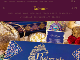 Pashtush Shawl Store website screenshot
