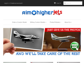 custommodelplanes.com homepage screenshot