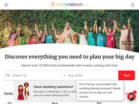 'weddingwire.in' screenshot