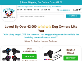'joyrideharness.com' screenshot