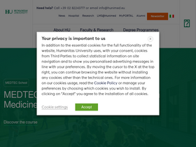'hunimed.eu' screenshot