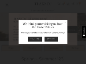 TI SENTO homepage screenshot