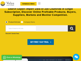 'volza.com' screenshot