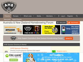 'aussiehomebrewer.com' screenshot