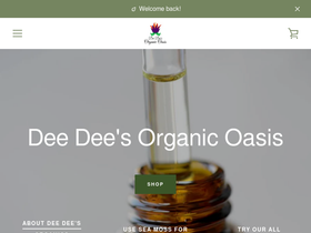 deedeeorganicoasis.com homepage screenshot