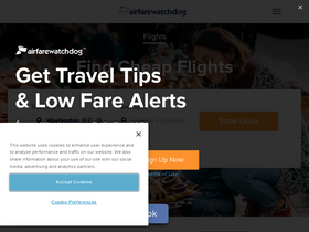 'airfarewatchdog.com' screenshot