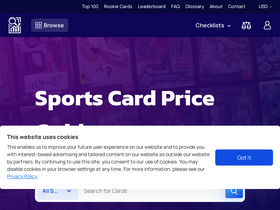 'priceguide.cards' screenshot