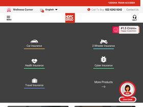 'hdfcergo.com' screenshot