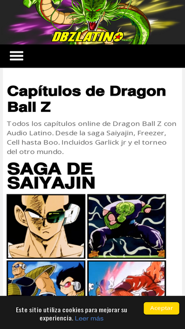 DBZLatino - Todos los Capítulos de Dragon Ball Z Online